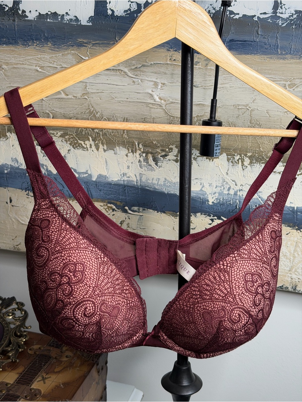 Cacique Lace Underwire Bra in Wine